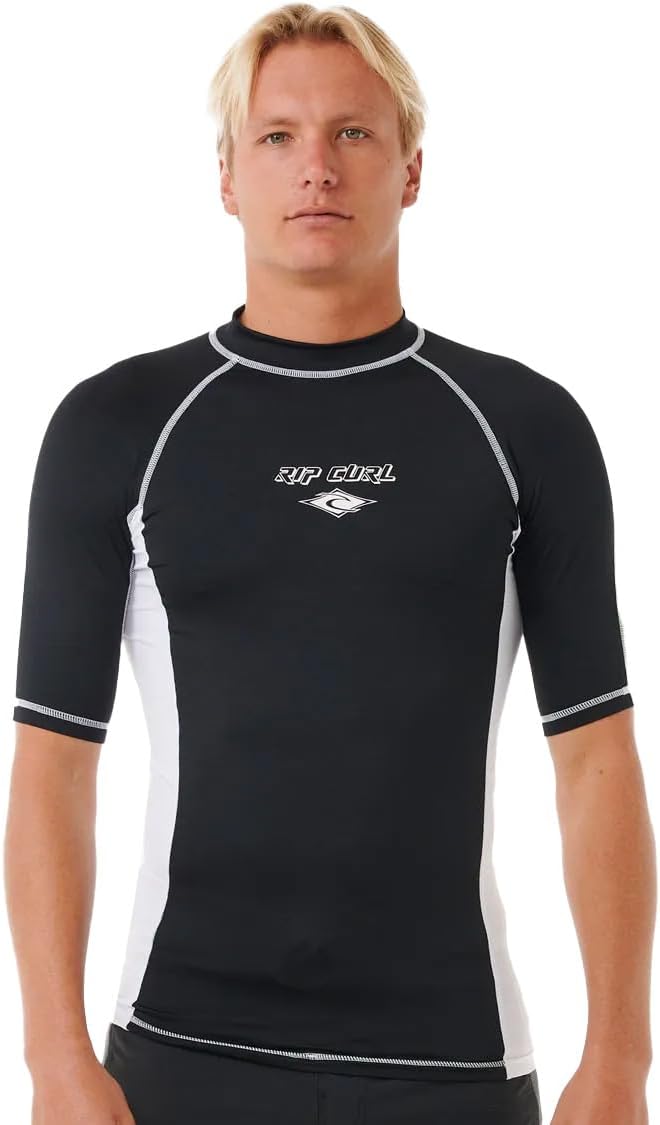 Fade Out SS Rash Guard - Black/White